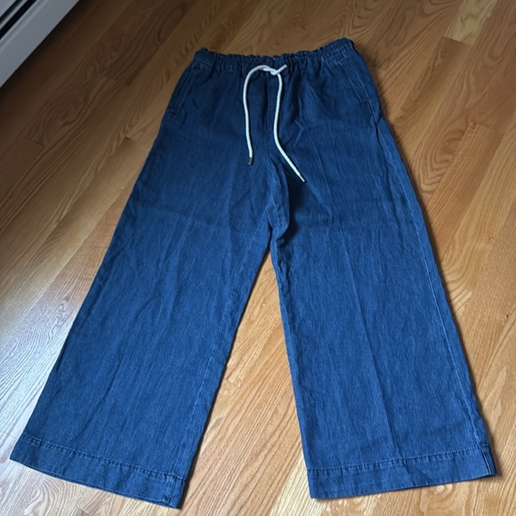 Loft Wide Leg Pull On Drawstring Pants Large - Picture 2 of 5